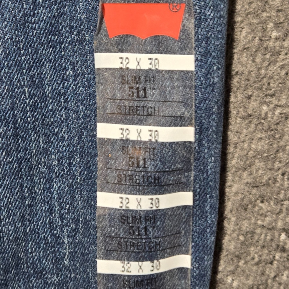 Levis 511 Slim Fit Stretch Mens 32x30 Jeans Denim NWT - Picture 8 of 11